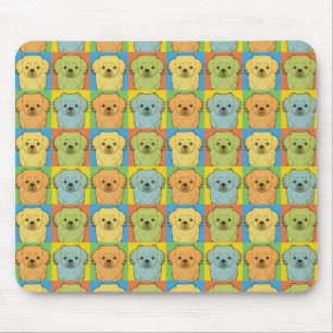 Tibetan Spaniel Cartoon Pop-Art Mouse Pad