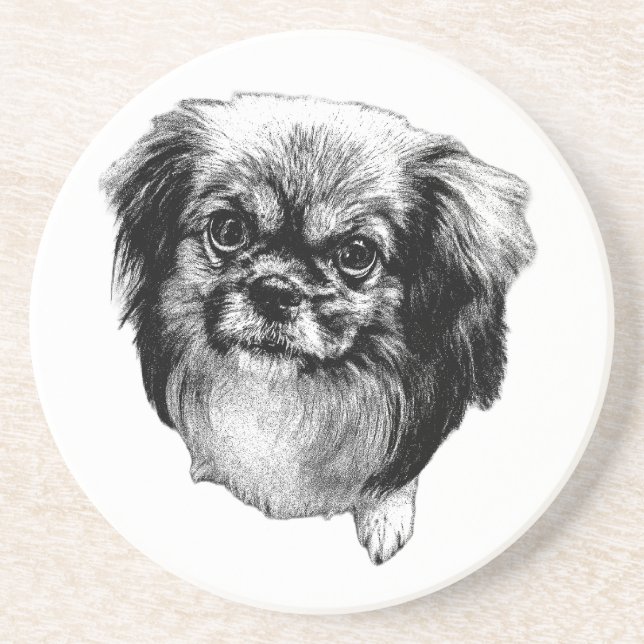 Tibetan Spaniel Coaster – Grounded Dog Design (Front)