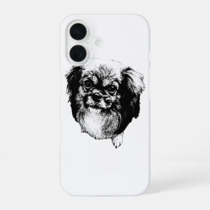 Tibetan Spaniel Dog Case – Ink Face Design
