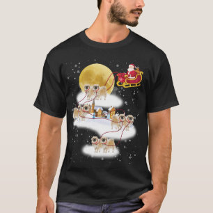 Tibetan Spaniel Dog Light Christmas Reindeer Tree T-Shirt