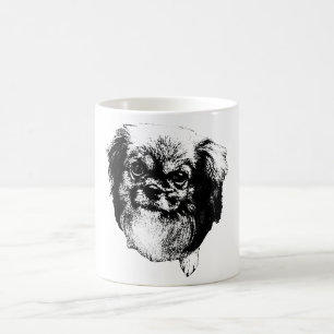 Tibetan Spaniel Dog Mug – Ink Style Portrait