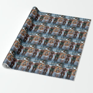 Tibetan Spaniel Dogs Christmas Snow Holiday Wrapping Paper