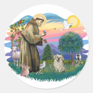 Tibetan Spaniel (fawn) Classic Round Sticker