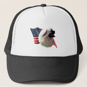 Tibetan Spaniel Flag Trucker Hat