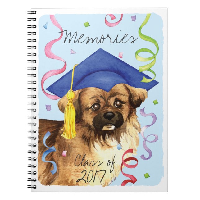Tibetan Spaniel Graduate Notebook (Front)