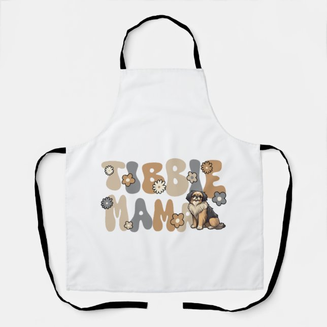 Tibetan Spaniel Groovy Tibbie Mama Apron (Front)