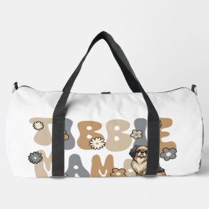 Tibetan Spaniel Groovy Tibbie Mama Duffle Bag