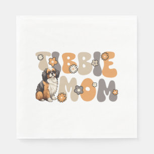 Tibetan Spaniel Groovy Tibbie Mum Napkin