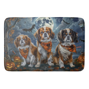 Tibetan Spaniel Halloween Spooky  Bath Mat