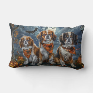 Tibetan Spaniel Halloween Spooky  Lumbar Cushion