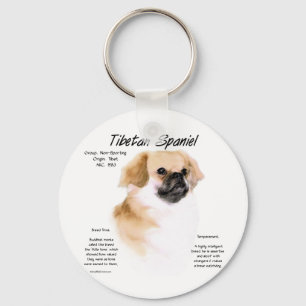 Tibetan Spaniel History Design Key Ring