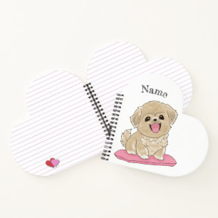 Tibetan Spaniel Hund mit Name Notebook