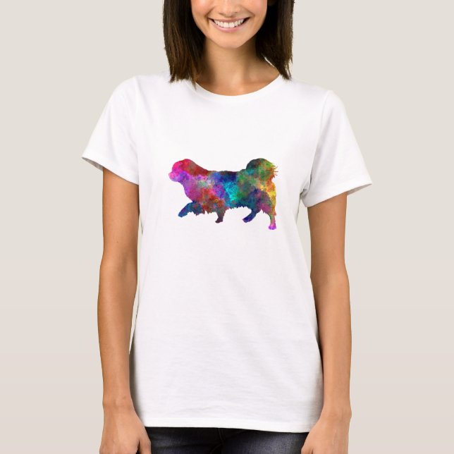 Tibetan Spaniel in watercolor T-Shirt (Front)