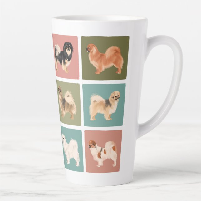 Tibetan Spaniel Latte Mug (Right)