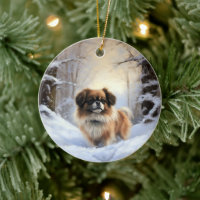 Tibetan Spaniel Let It Snow Christmas 