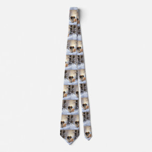 Tibetan Spaniel Let It Snow Christmas  Tie