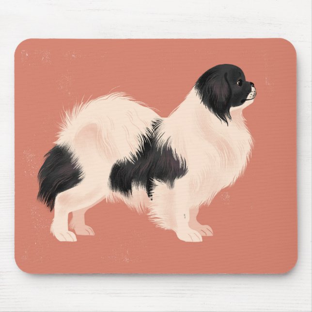 Tibetan Spaniel Mouse Pad (Black & White) (Front)