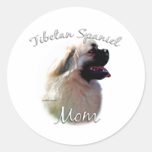 Tibetan Spaniel Mum 2 Classic Round Sticker