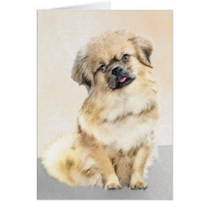 Tibetan Spaniel Painting - Cute Original Dog Art