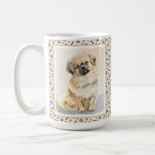 Tibetan Spaniel Painting - Cute Original Dog Art Coffee Mug