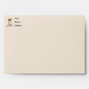 Tibetan Spaniel Painting - Cute Original Dog Art Envelope