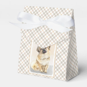 Tibetan Spaniel Painting - Cute Original Dog Art Favour Box