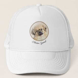 Tibetan Spaniel Painting - Cute Original Dog Art Trucker Hat