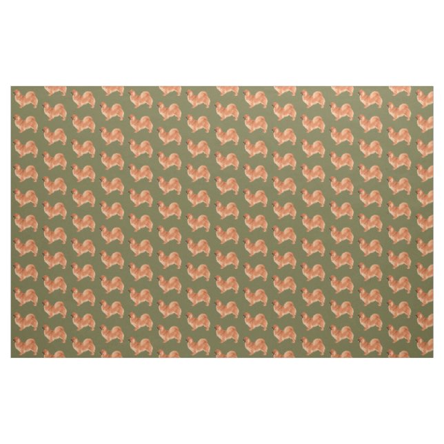 Tibetan Spaniel (Red) Fabric (Yard)