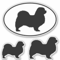 Tibetan Spaniel Silhouettes Dog Vinyl Sticker Set