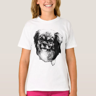 Tibetan Spaniel Tee – Calm Ink Dog Face