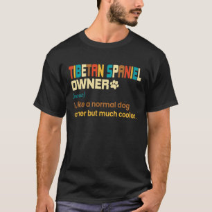 Tibetan Spaniel Vintage Retro Dog Mum Dad T-Shirt