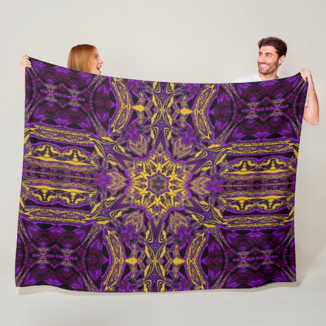 Tibetan Star 1 Fleece Blanket (In Situ)