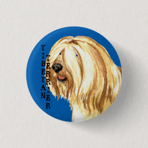 Tibetan Terrier Colour Block 3 Cm Round Badge