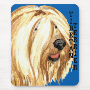 Tibetan Terrier Colour Block Mouse Pad