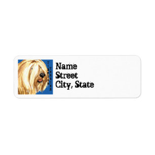 Tibetan Terrier Colour Block Return Address Label