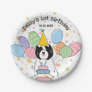 Tibetan Terrier Dog Birthday Party Paper Plates