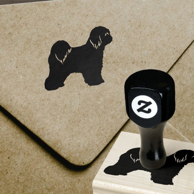 Tibetan Terrier Dog Breed Silhouette Rubber Stamp (Creator Uploaded)