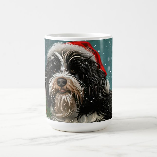 Tibetan Terrier Dog Christmas Festive  Coffee Mug (Center)