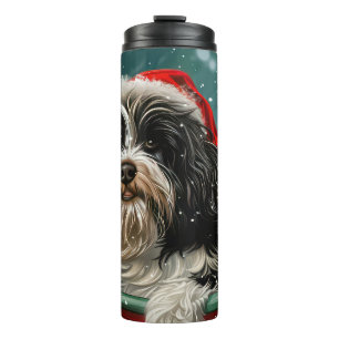 Tibetan Terrier Dog Christmas Festive  Thermal Tumbler