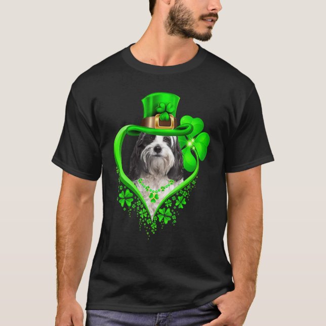 Tibetan Terrier Dog St Patricks Day Lover Irish Sh T-Shirt (Front)