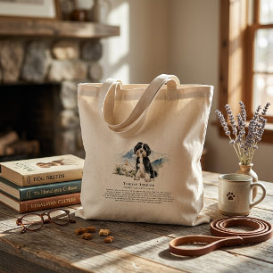 Tibetan Terrier Dog Watercolor Breed Quote Tote Bag