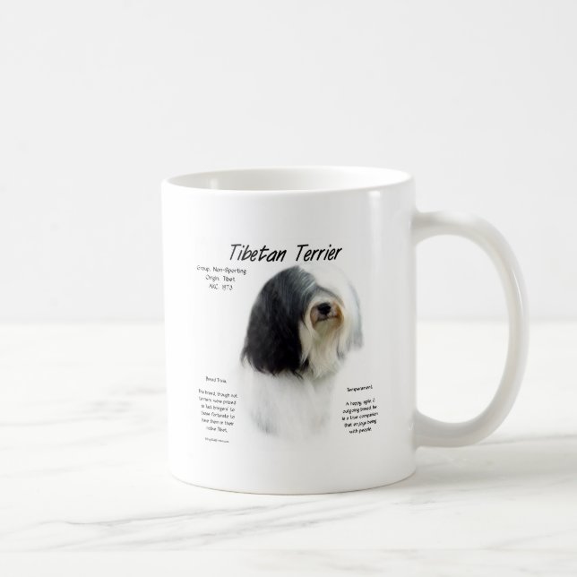 Tibetan Terrier History; I Love Tibetan Terriers; Coffee Mug (Right)