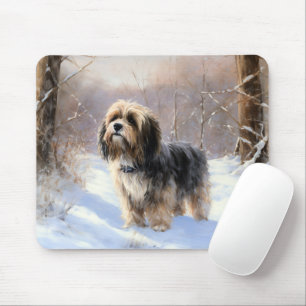Tibetan Terrier Let It Snow Christmas Mouse Pad