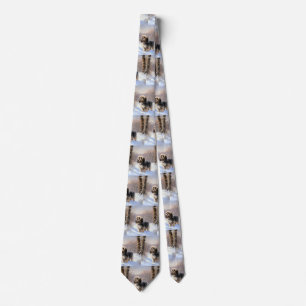 Tibetan Terrier Let It Snow Christmas Tie