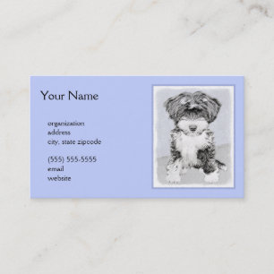 Tibetan Terrier Painting - Cute Original Dog Art Business Card