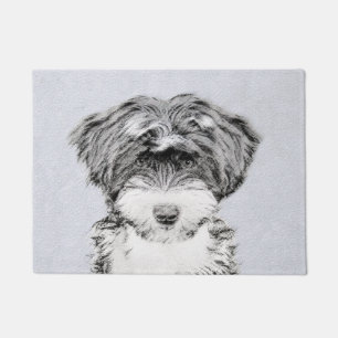Tibetan Terrier Painting - Cute Original Dog Art Doormat