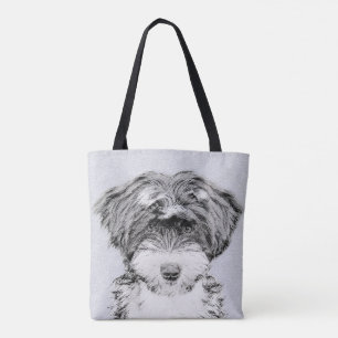 Tibetan Terrier Painting - Cute Original Dog Art Tote Bag