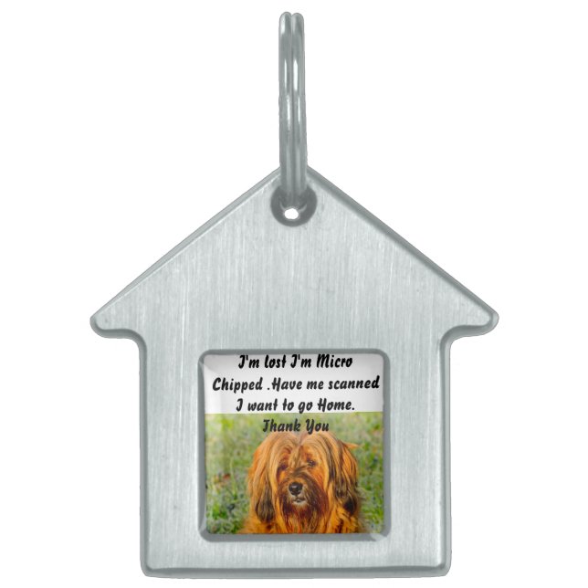 Tibetan Terrier Pet ID Tag (Front)