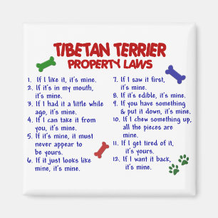 TIBETAN TERRIER Property Laws 2 Magnet