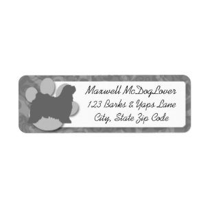 Tibetan Terrier Silhouette Return Address Label